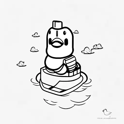 Black And White Rubber Ducky