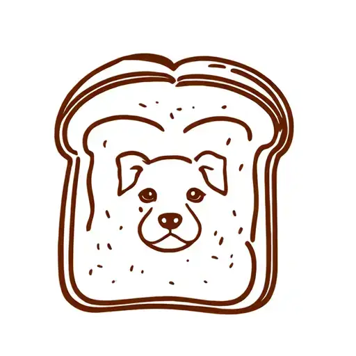 Warm Loaf Of Bread With Dog Face On It