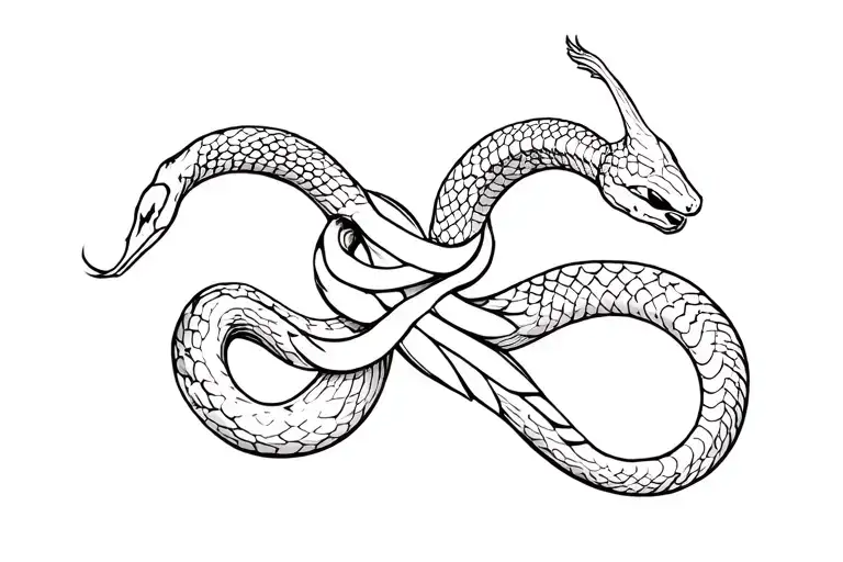 Snake Interwined Scorpio Zodiac Signs