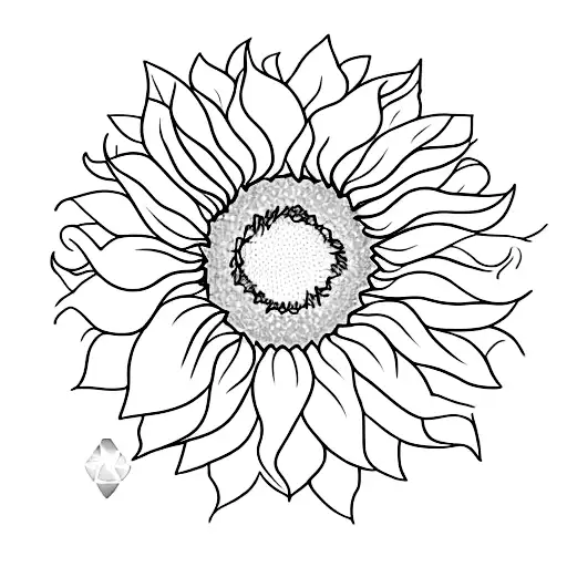 Head Out Of One Line And On The Top Grows A Sunflower