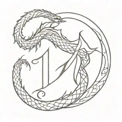 Numbers 111 With A Dragon Wrapping Around