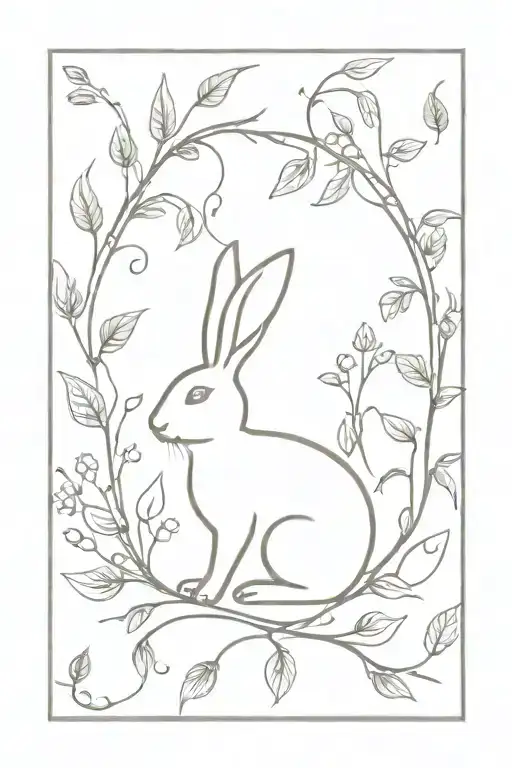 Bunny And Forest Plant Vine