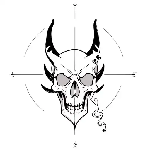 Skull And Devil Smoking