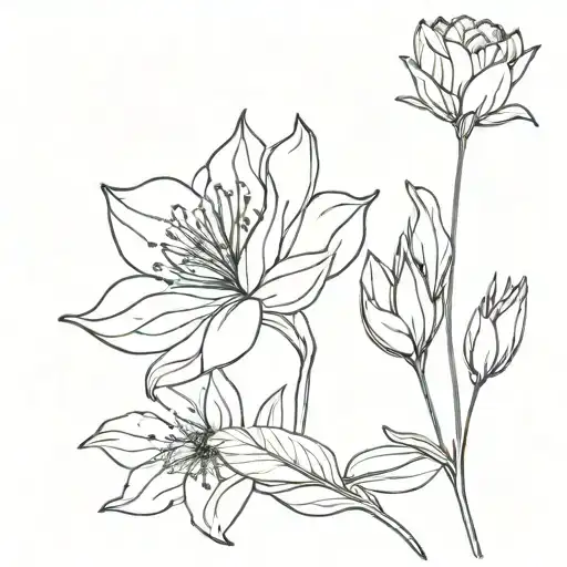Line Art Flower
