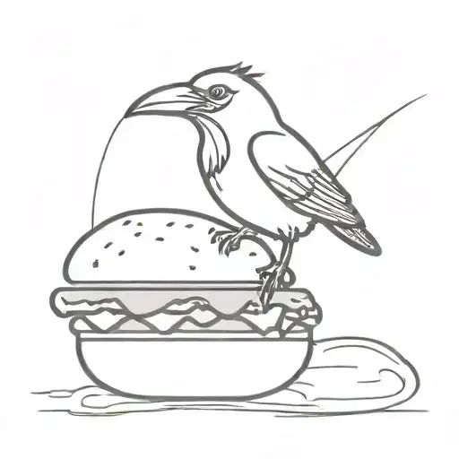 Raven On A Hamburger