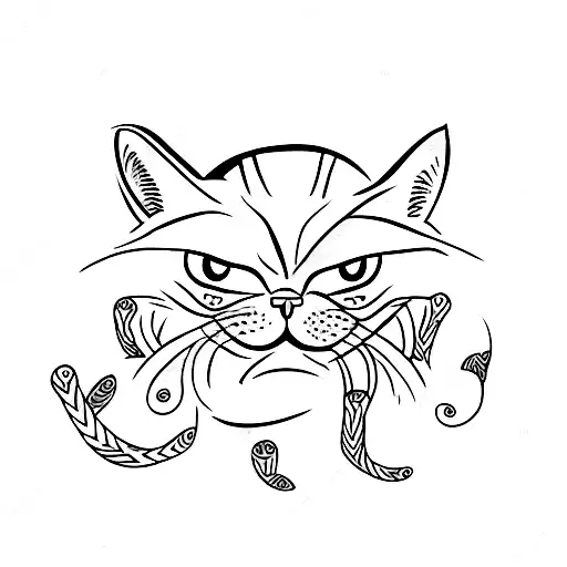 Eyes Cat With Name On The Middle Eyes