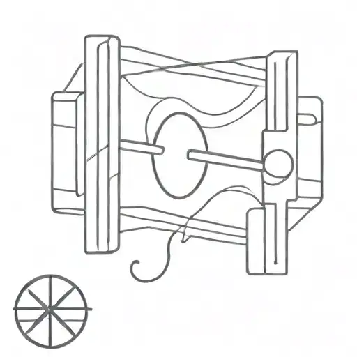 A Minimalist Design Of A Weight Lifting Barbell With Music Notes Intertwined Around It