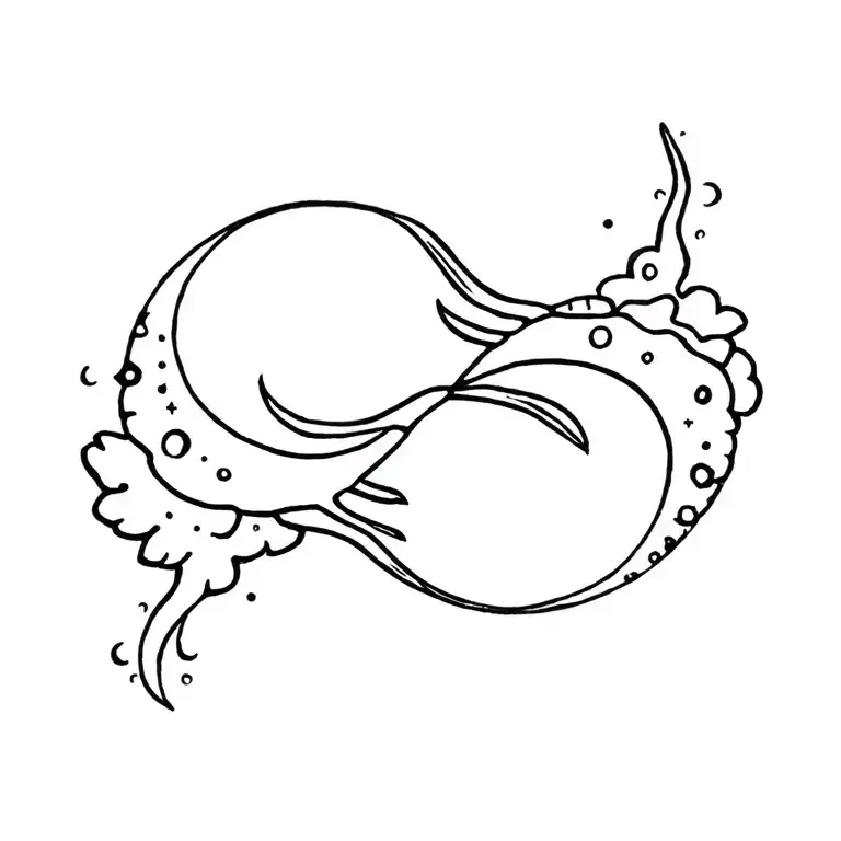 Moon Star Fish And Sea