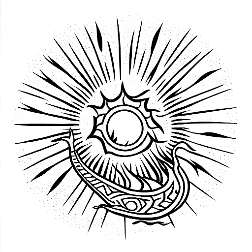 Filipino Sun With A Dragon