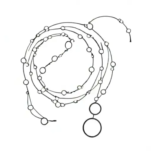 Pearl Necklace Minimalist Tattoo Design