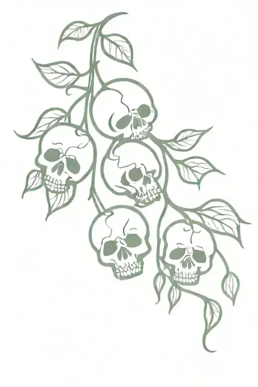 Vine Of Cherry Skulls
