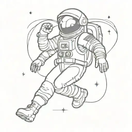 Astronaut Floating In Space