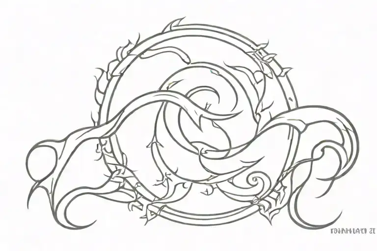 Sagattarius Capricorn Pisces Tribal Design