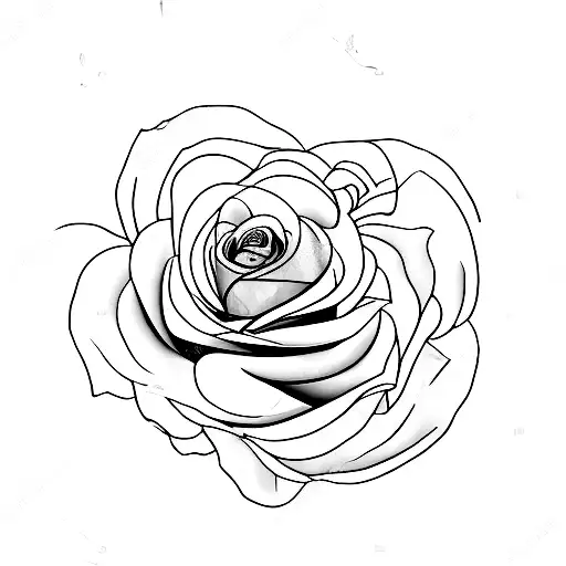 Rose And Tulip Crosing With Each Other Like Ying And Yang