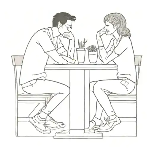 Two Friends At One Table