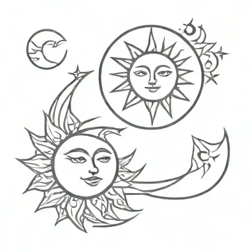 Sun And Moon Intertwined
