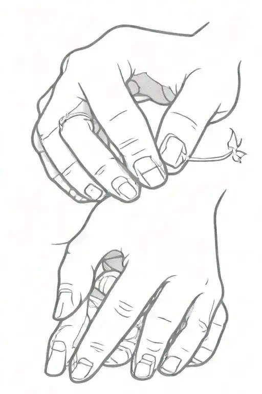 Fine Line Pinky Promise With 224 At The Bottom