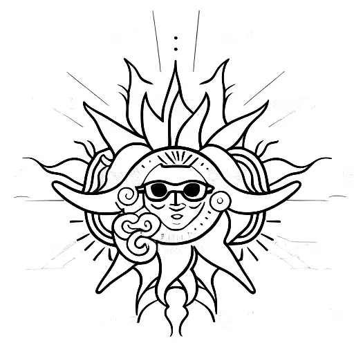 Sun Shining On A Man Who Does Yoga