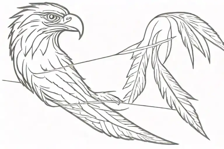 Eagle And Feather Feather Feather