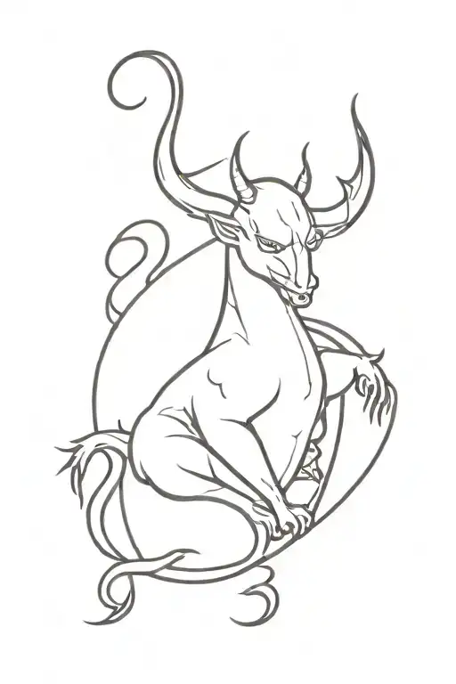 Little Dark Red Line Devil In The Fire