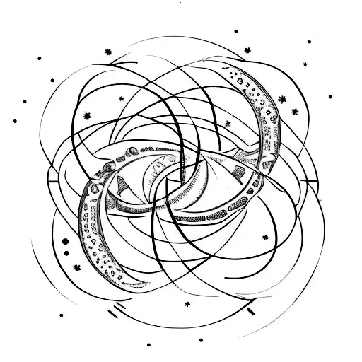 Spine Tattoo That Included Unalome And Pisces Constellation