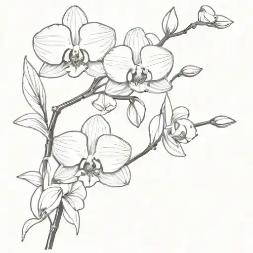 Line Of Orchids