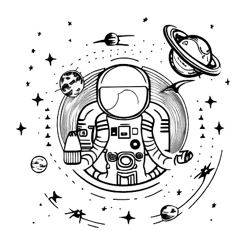 Astronaught In Space