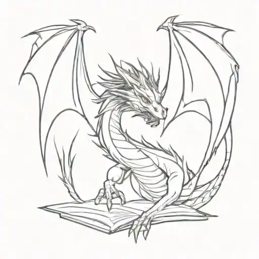 Dragon Emerging From The Pages