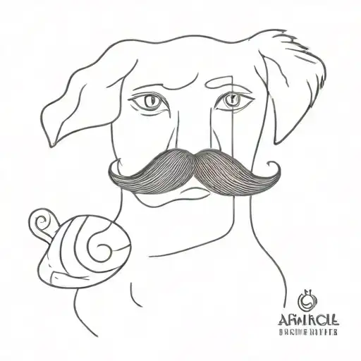 Animal With Fake Mustache Disguise