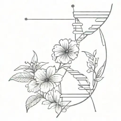 Dna With Flowers Wrapped