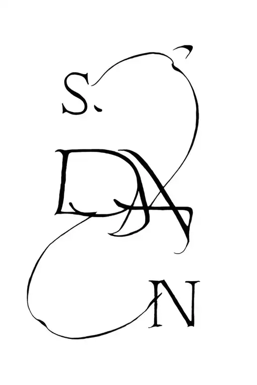 Letters 'S D A N' Strangled