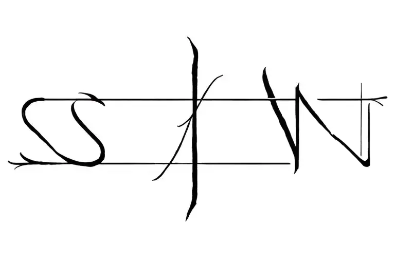 Letters 'S D A N' Strangled