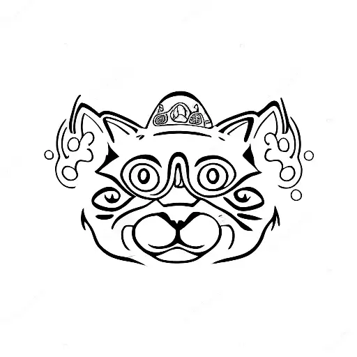 A Cat Silhouette With Sooty's Name Incorporated In The Design With Paw Prints