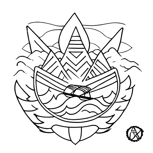 A Summer Camp Tattoo That I Have Worked At Doing Paddle Board Kayaks And Canoes With Kids