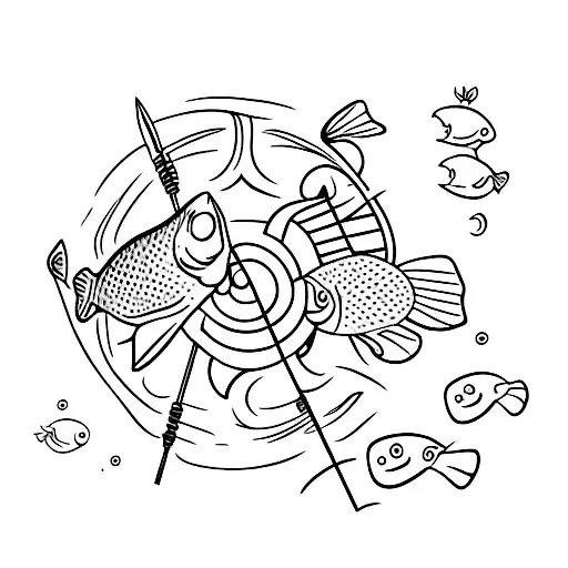 Coin With Fishing Rod