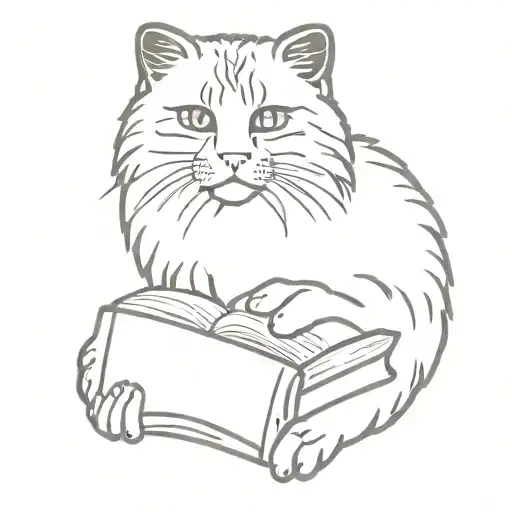 Pallas Cat With Book