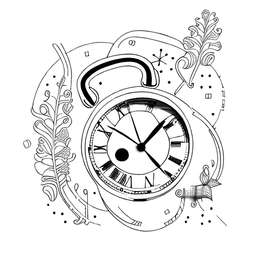 Past Of The Time With A Clock