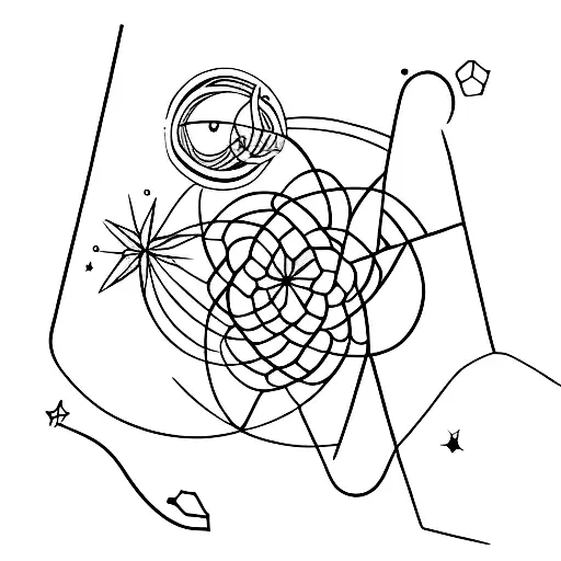 Book With Crochet Needle And June Star Constellation