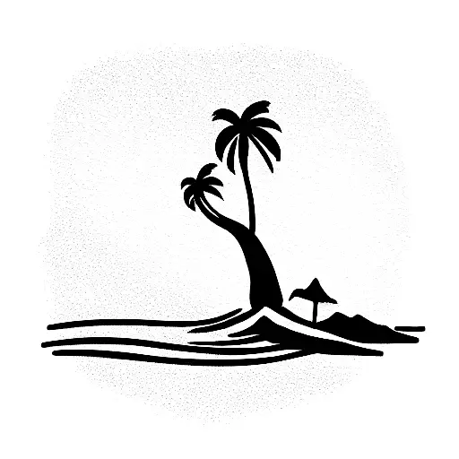 Palm Tree Surfboard