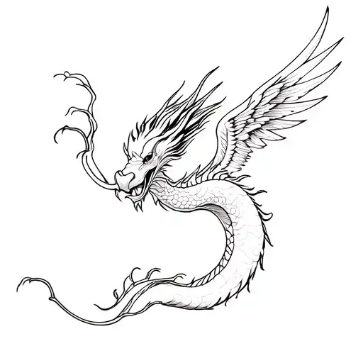 Chinese Dragon With Wings