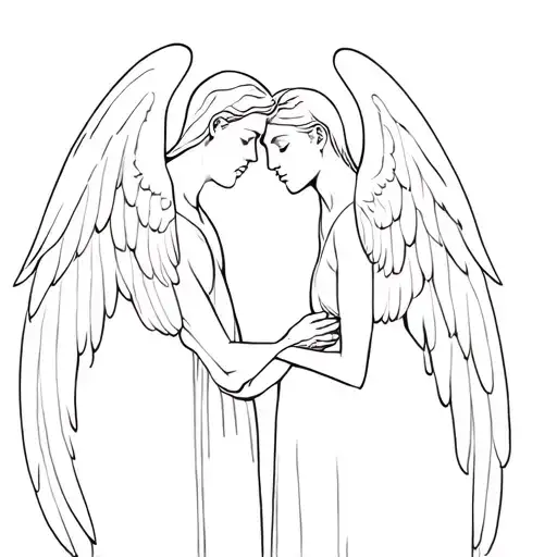 Angel Y Diablito Hablandole Al Oido