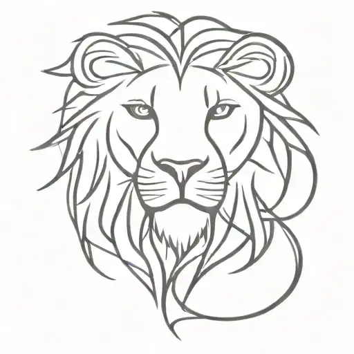 A Lion Made Out Of Tea Leaves