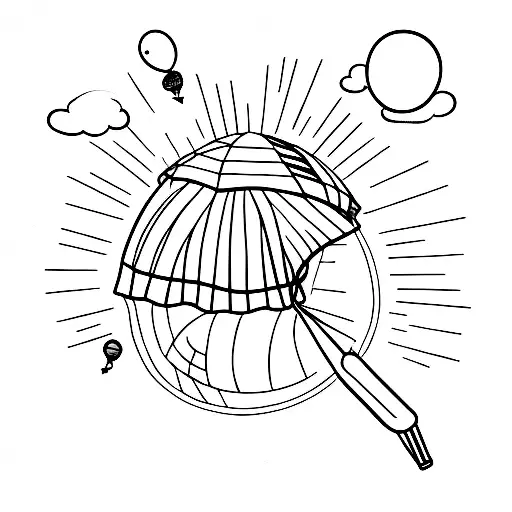 Little Boy Watching His Balloon Fly Into The Sky