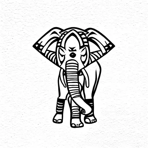 Mayan Walking An Elephant