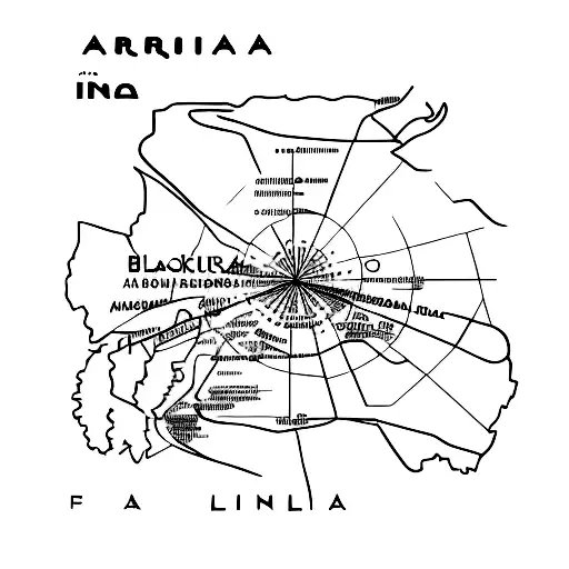 Map Of Arequipa And Palma De Mallorca Line Desing