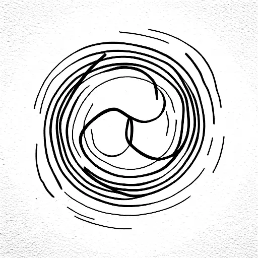 Squiggly Line With Circle Cover Up