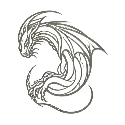 Dragon In Teardrop