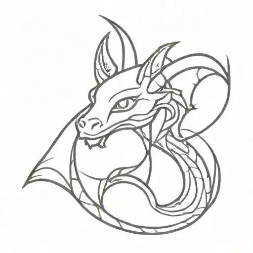 Dragon In Teardrop