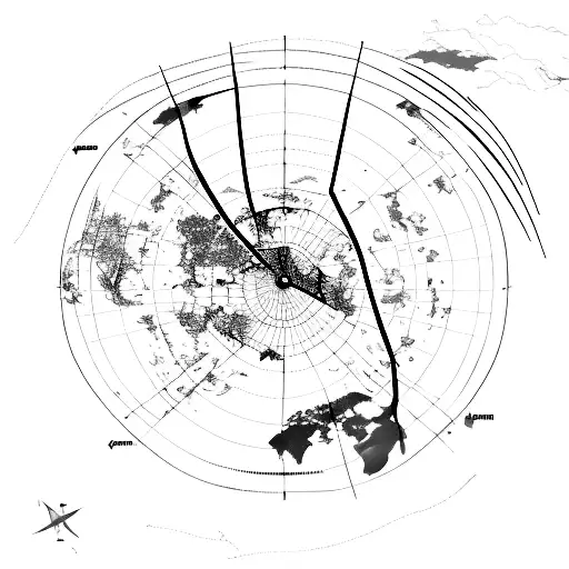 A Map Of The World With Airplane Trails Connecting Various Hiking Trails