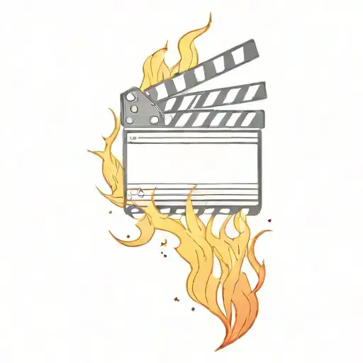 Clapperboard On Fire